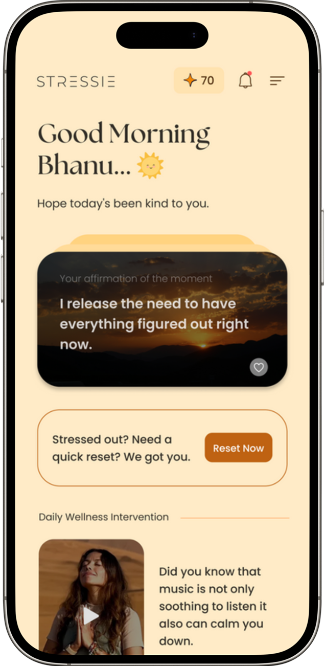 Core experience screen 1