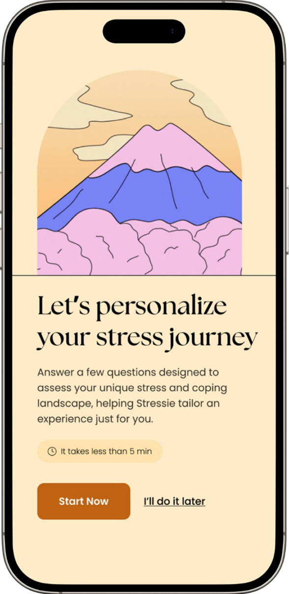 Stressie home screen